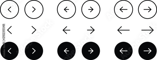 Tableau sur toile Arrow buttons icon set