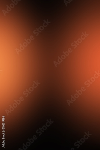 Abstract black and orange gradient background with soft circular light blending.