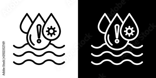 Obraz na plátně Contamination Icon Set Multiple Style Collection