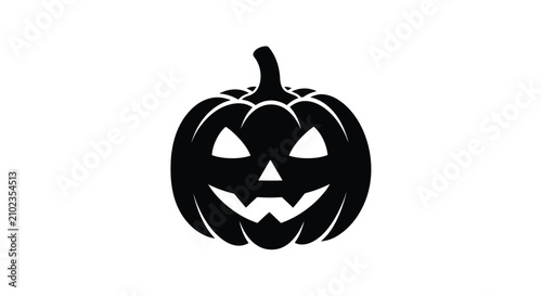 Bild auf Leinwand Spooky Halloween Pumpkin Jack O Lantern Carving.