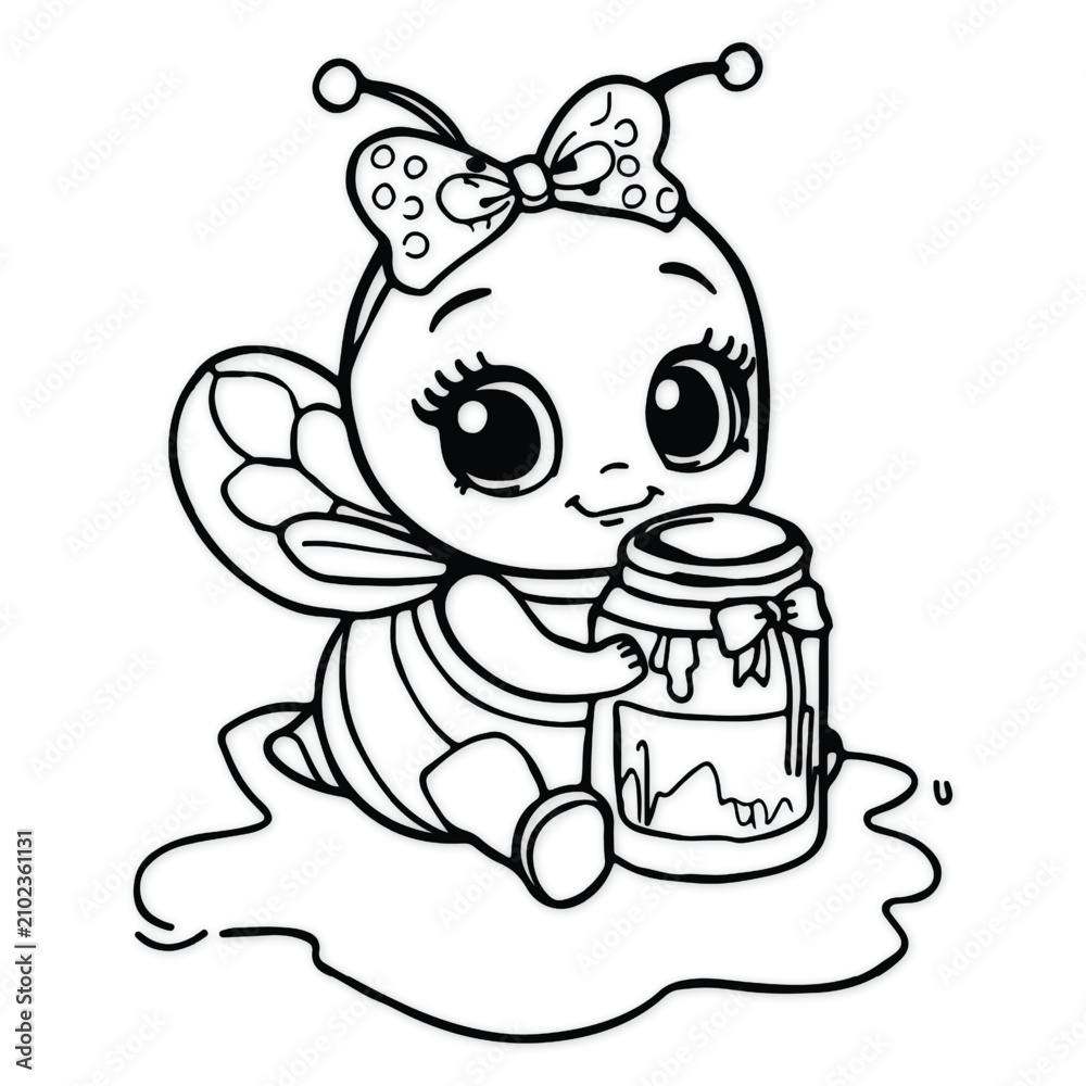 Obraz premium Cute animals Black and White Coloring Page Vector Illustration