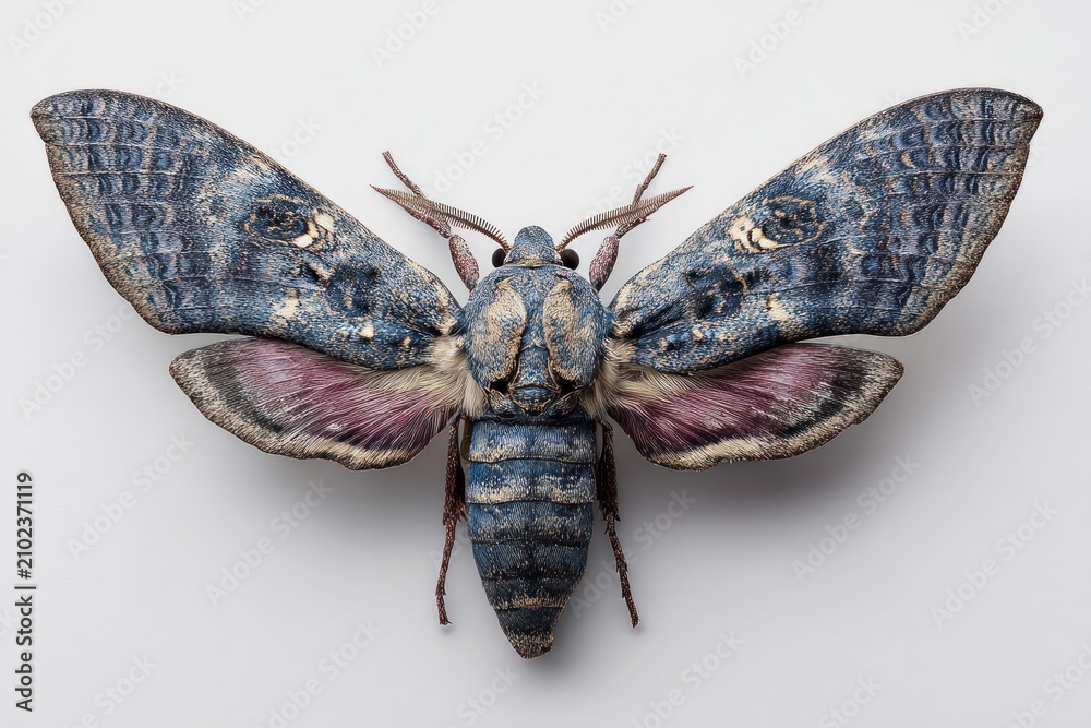 Obraz premium Detailed moth wings isolated on white background