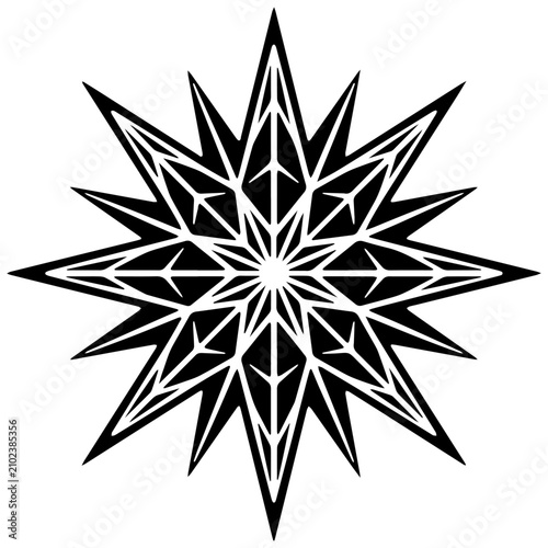 Angular Geometric Star Icon Collection – Decorative Design Elements