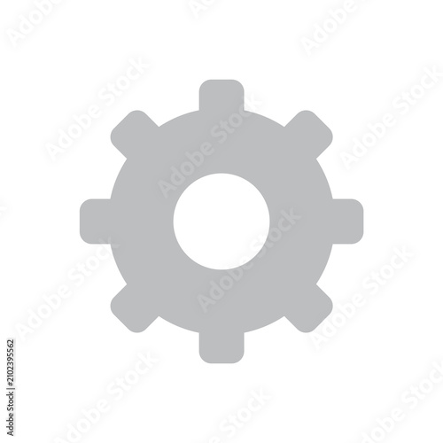 Canvas Print Gear icon represents a digital setting or mechanical configuration on a simple flat background