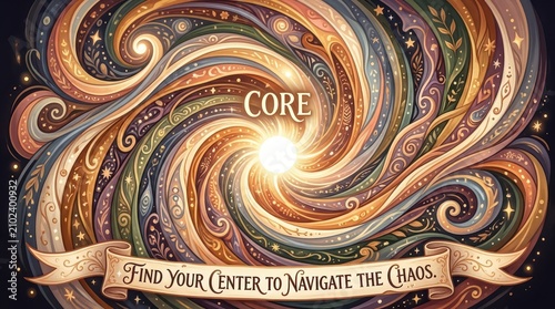 Whimsical Cosmic Swirl with 