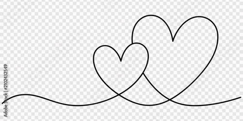 Heart icon hand drawn. Heart continuous line drawing. one line art sketch heart. Symbol love, One continuous drawing of heart and color shape love sign. Thin contour and romantic symbol for greeting