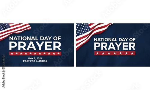 National day of prayer observance may 2nd 2024 patriotic american flag graphics