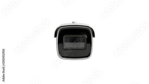 Modern security surveillance camera for home and business isolated on transparent background