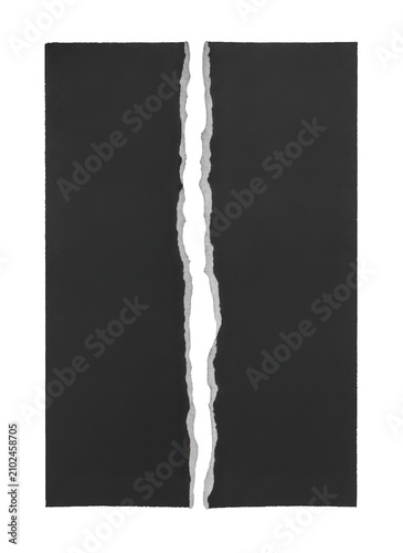 Black and white torn paper vertical line texture