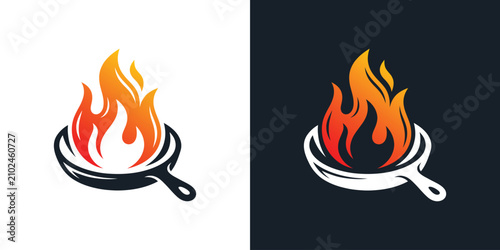 Fotografía Creative barbecue logo design illustration