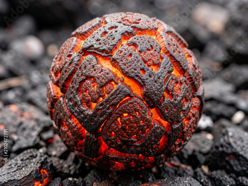 burning red coals in the fire