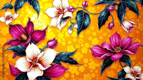 An Abstract Oil Painting Technique A Vibrant Golden Texture Wall Papers
