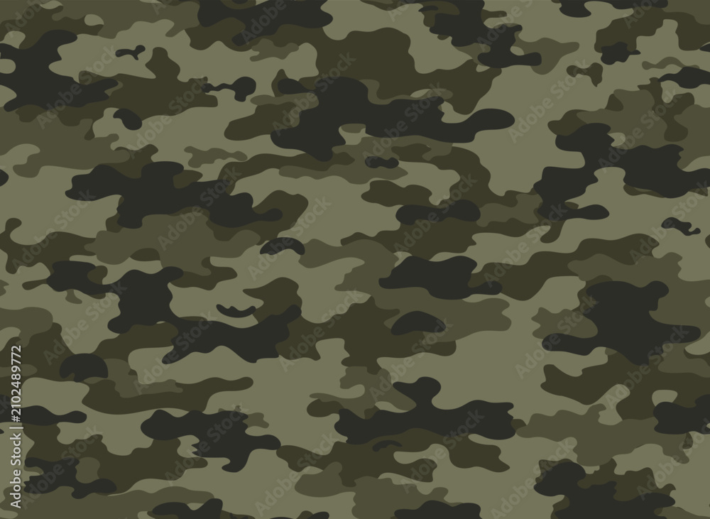 Fototapeta premium military camouflage background, seamless army pattern, modern hunting print