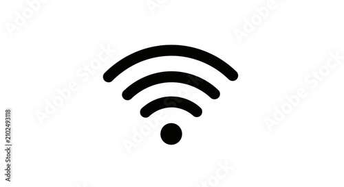 Wireless network signal icon symbol