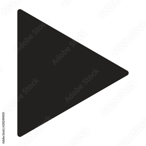Принти на полотні Black play icon png, transparent background
