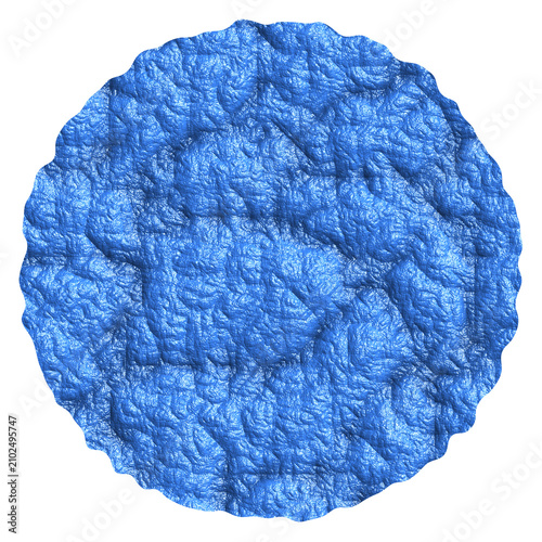 фотографія Blue Textured Circular Background with Rough Surface Pattern
