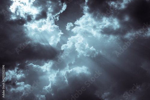 Canvas-taulu Dark dramatic sky and clouds