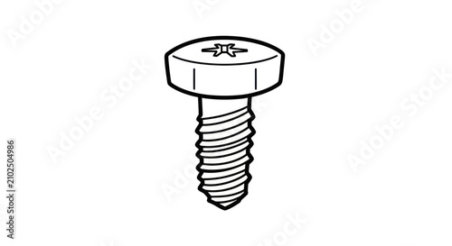 Konstfotografi Industrial metal screw with phillips head
