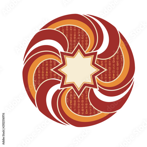 Abstract Circular Design with Star Center