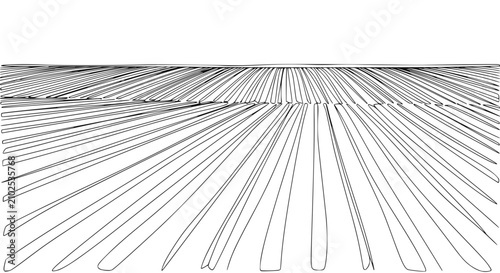 Canvastavla Abstract Line Art Perspective of Agricultural Furrows in a Field