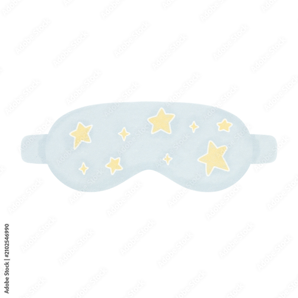 Naklejka premium sleeping eye mask illustration bedtime self care accessory wellness concept healthy sleep