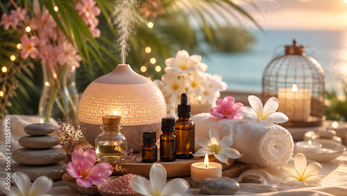 Luxury Tropical Spa with Aromatherapy Essential Oils