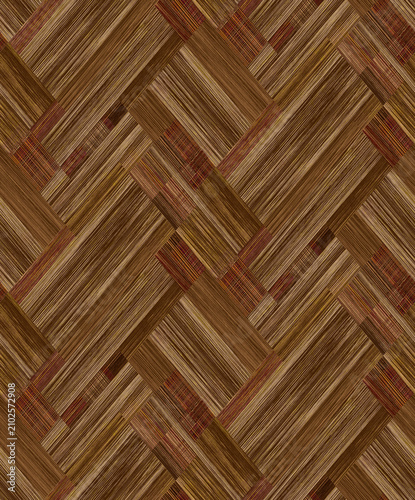 Foto Seamless abstract background, warm geometric marquetry-style pattern in deep amb