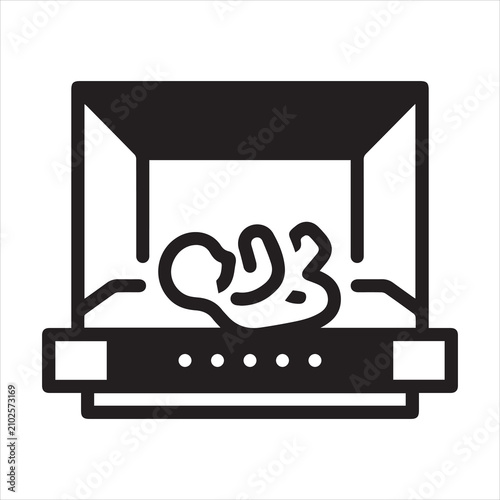Fotografía Black solid icon for premature birth.
