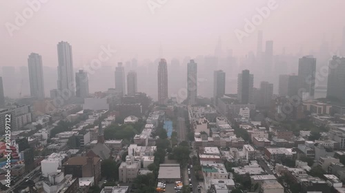 New York City under a layer of smoke