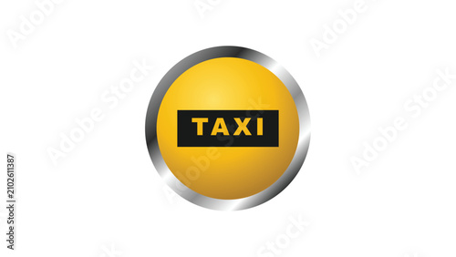 Taxi checkered pattern circular black button