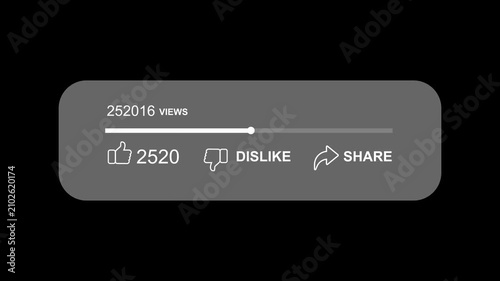 Social Media Views and Like Counting, 4k animated motion videos
