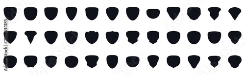 Cuadro en lienzo guitar pick silhouette set on transparent background