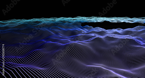Fotografía Circular analysis or visualization of vibration waveform or penetrating shock wave