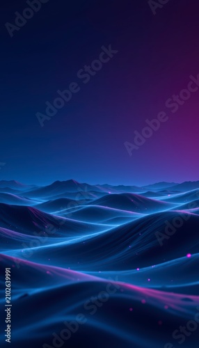 Clean navigating digital horizon wireless elements resting on premium indigo blue gradient background