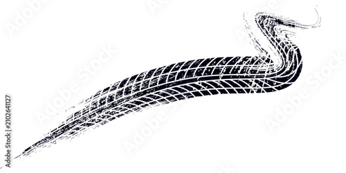 abstract winding tire track mark.