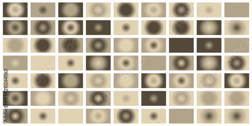 Tableau sur toile Close-up of a silicon wafer with patterned circular chips in neutral tones for s