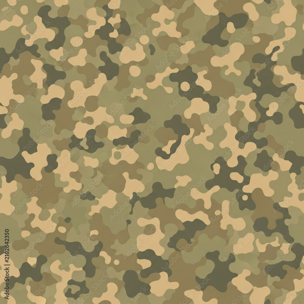 Fototapeta premium Seamless Desert Camouflage Military Pattern