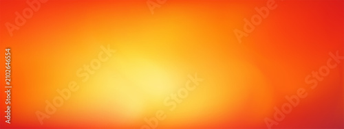 Cuadro en lienzo Sunset gradation background with yellow center and soft red-orange gradient edges reflecting sunset atmosphere