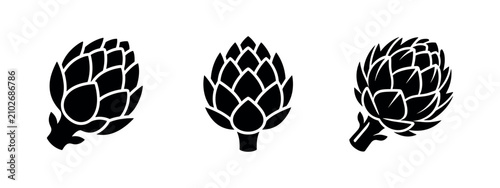 Foto Artichoke Icons Set