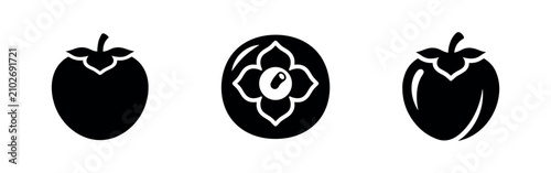 Foto Persimmon Icons Set