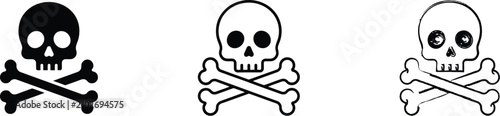 Фотография Skull and crossbones danger or poison hazard symbol