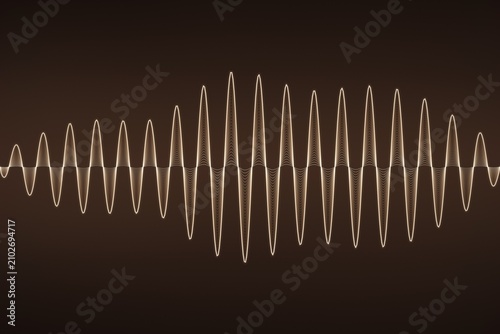 Photography Abstract waveform with changing amplitude