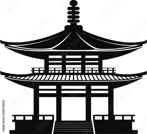 temple roof finial    ashari purnima vector icon