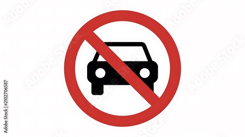No car allowed traffic sign icon