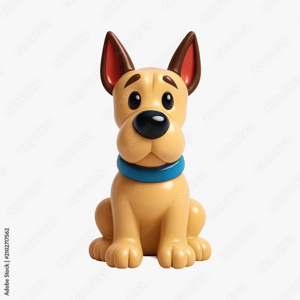 Obraz premium Adorable cartoon dog illustration.