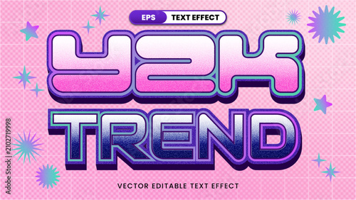 Y2K Trend Text Effect Vector Template