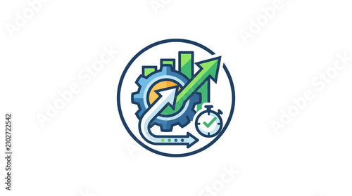Business efficiency and time management icon