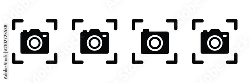 Foto Screenshot icon set, simple screen capture symbols