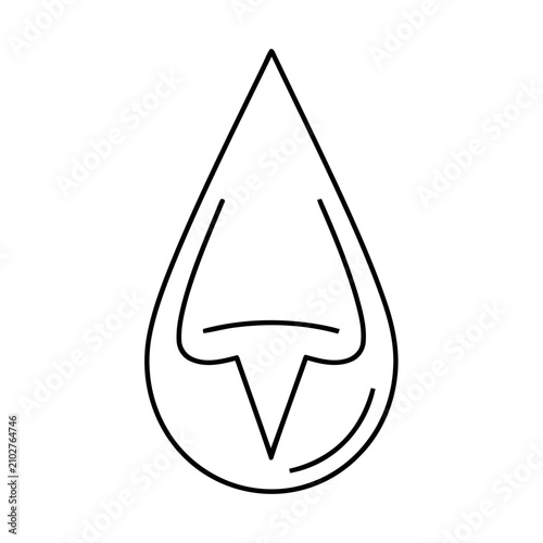 Abstract bull head inside a water drop shape