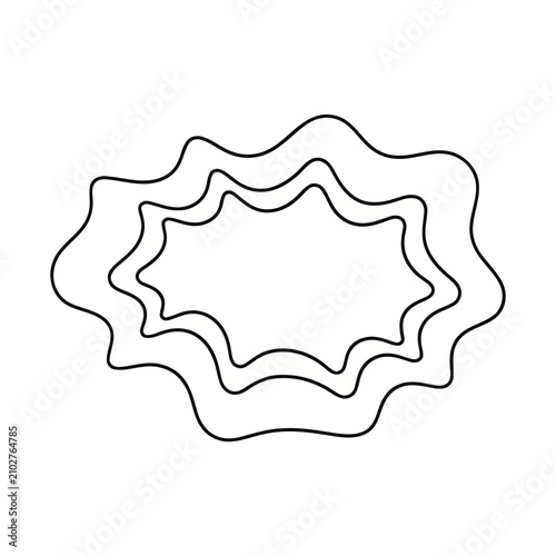 Abstract wavy shape with multiple layers